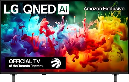 LG 43 pouces QNED74 Mini LED QNED 4K téléviseur intelligent – Processeur IA α7 Gen3, Couleurs QNED dynamiques, Rafraîchissement de 60 Hz, Télécommande standard (43QNED74BUA, 2026)