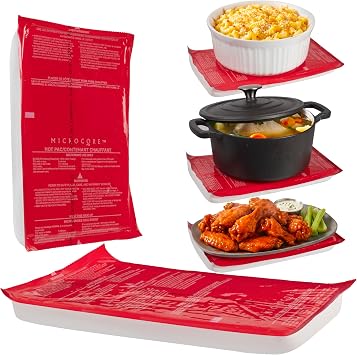 Vesture Hot to Go Heat Pack - Keep Food Hot - Replacement Microcore Pack for Casserole Carriers Red Pack For Microwave Heating - Very Durable & Lasts for Several Hours - Contains Non Toxic Liquid