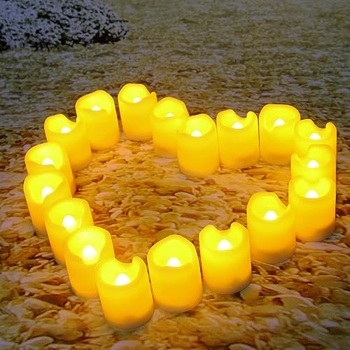 Miniatura 4 de CANDLE CHOICE Velas votivas sin llama, temporizador remoto, parpadeante, funciona con pilas, luces LED eléctricas, para Halloween, calabaza y