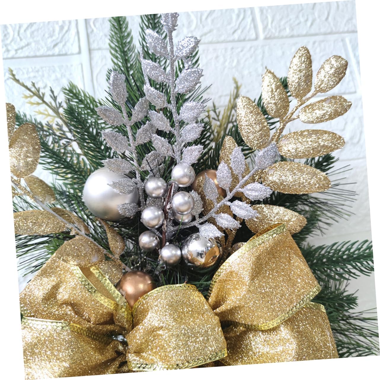 Christmas Staircase Bow Pendant Teardrop Swag for Festive Home Decoration for Railing Wall Window for Holiday Gatherings and Year Celebrations