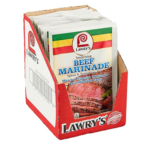 Lawrys Beef Marinade Mix condimento ablandador de carne sin MSG 106 onzas paquete de 12