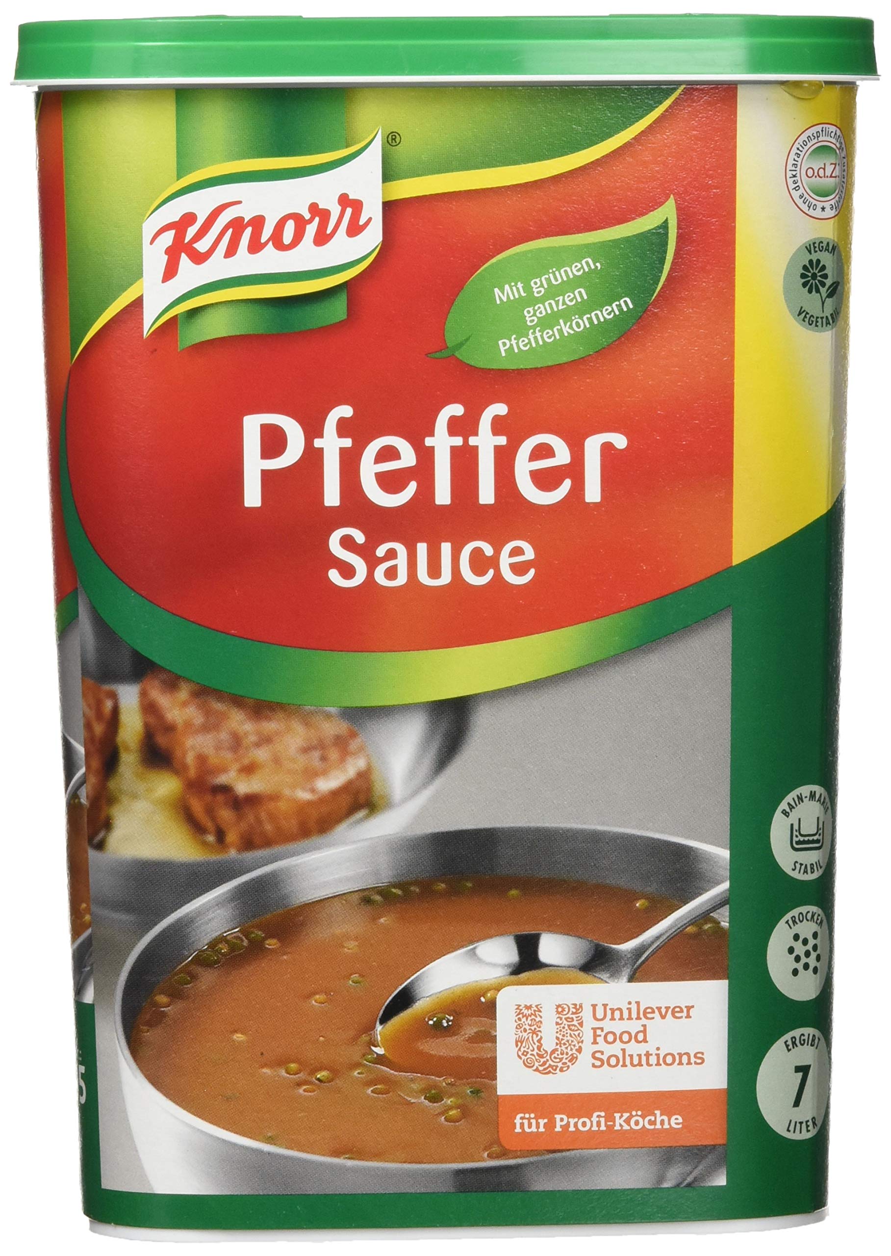 Knorr Pfeffer Sauce (braune Sauce mit ganzen Pfefferkörnern) 1er Pack (1 x 1 kg)