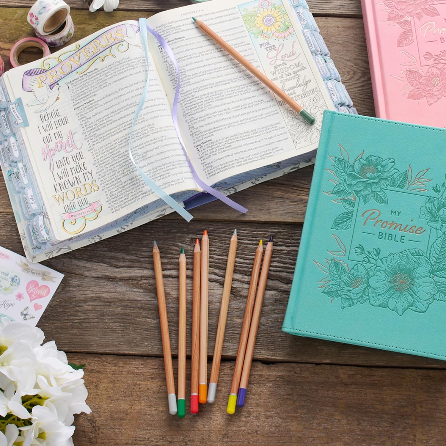 Christian Art Gifts Coloring Pencils Veritas 48/set Round