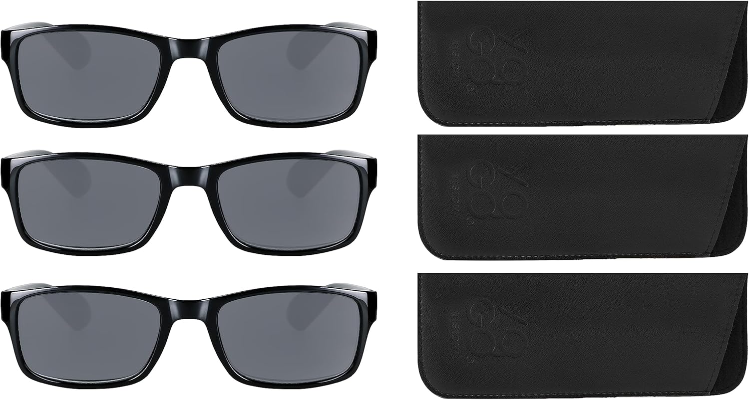 Yogo Vision Reader Sunglasses for Men and women UV400 Tinted Reading Sunglasses 3-Pk - Image 4