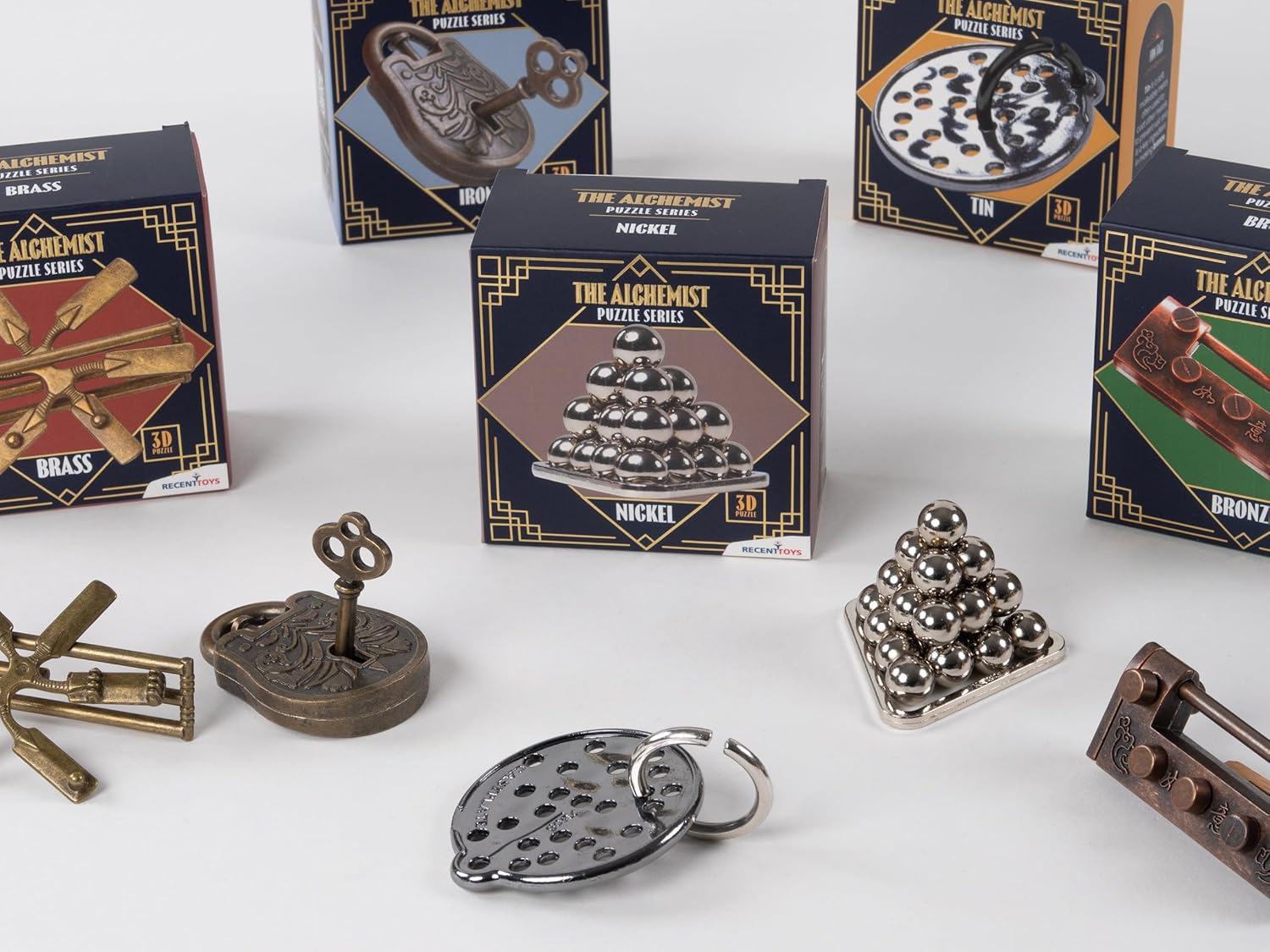 Recent Toys The Alchemist Puzzle - Iron - Metal Brain Teaser Detangling Puzzle for Adults and Teenagers, Gifts for Teenagers