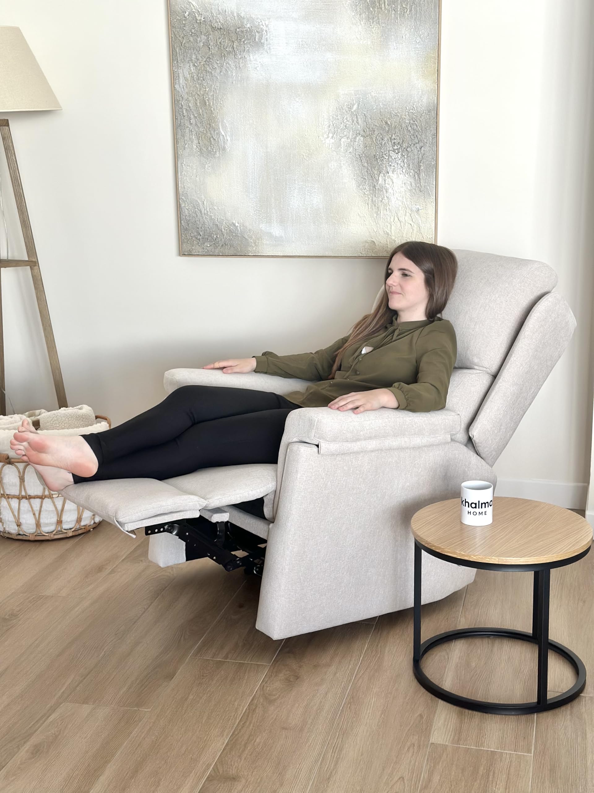 Sillón Relax Reclinable Ergonómico – Sillón Cómodo y Elegante, Fácil Limpieza, Tapizado Premium, Ideal para Salón, Descanso y Lectura (beig)
