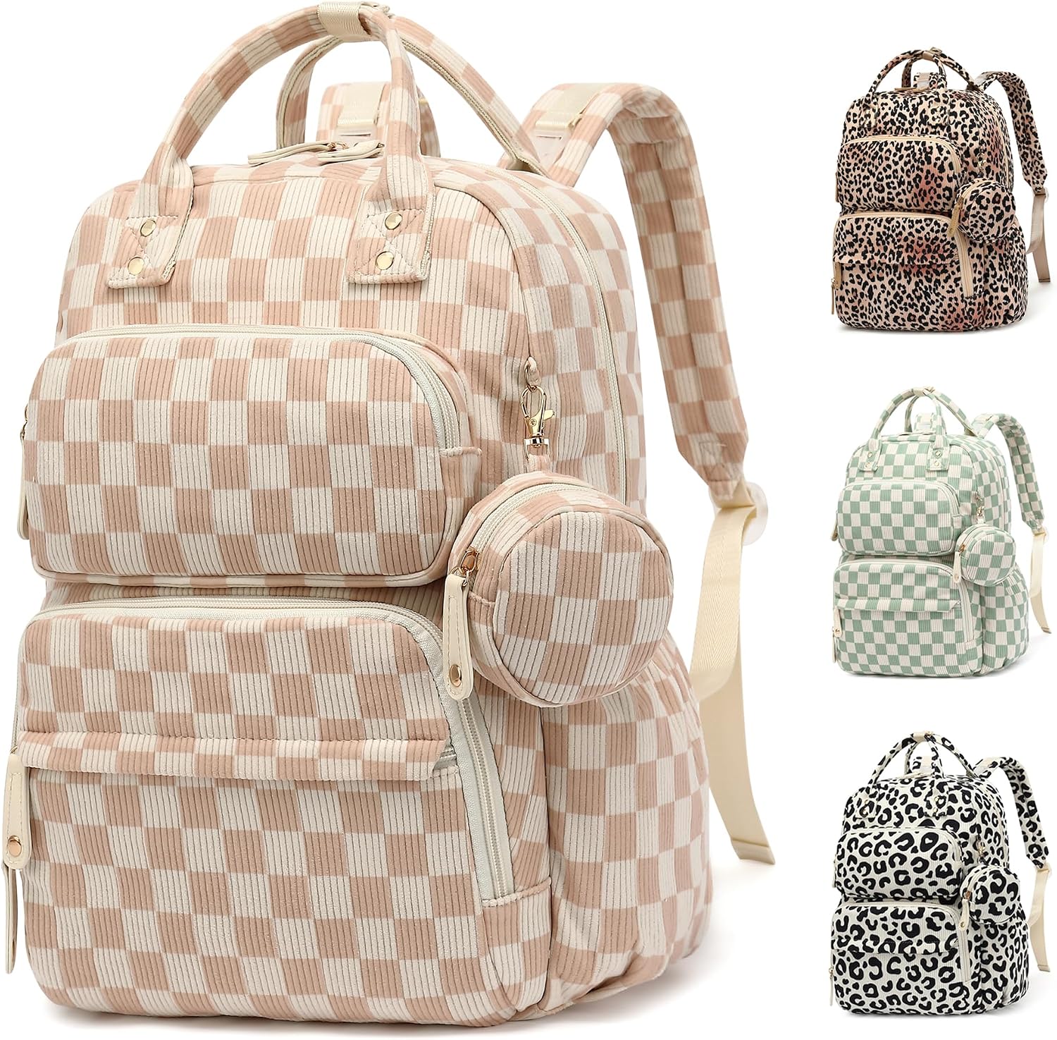 Color Pacifier Icon Amazon.com: Diaper Bag Backpack for Moms, Corduroy Baby Travel Bag ...