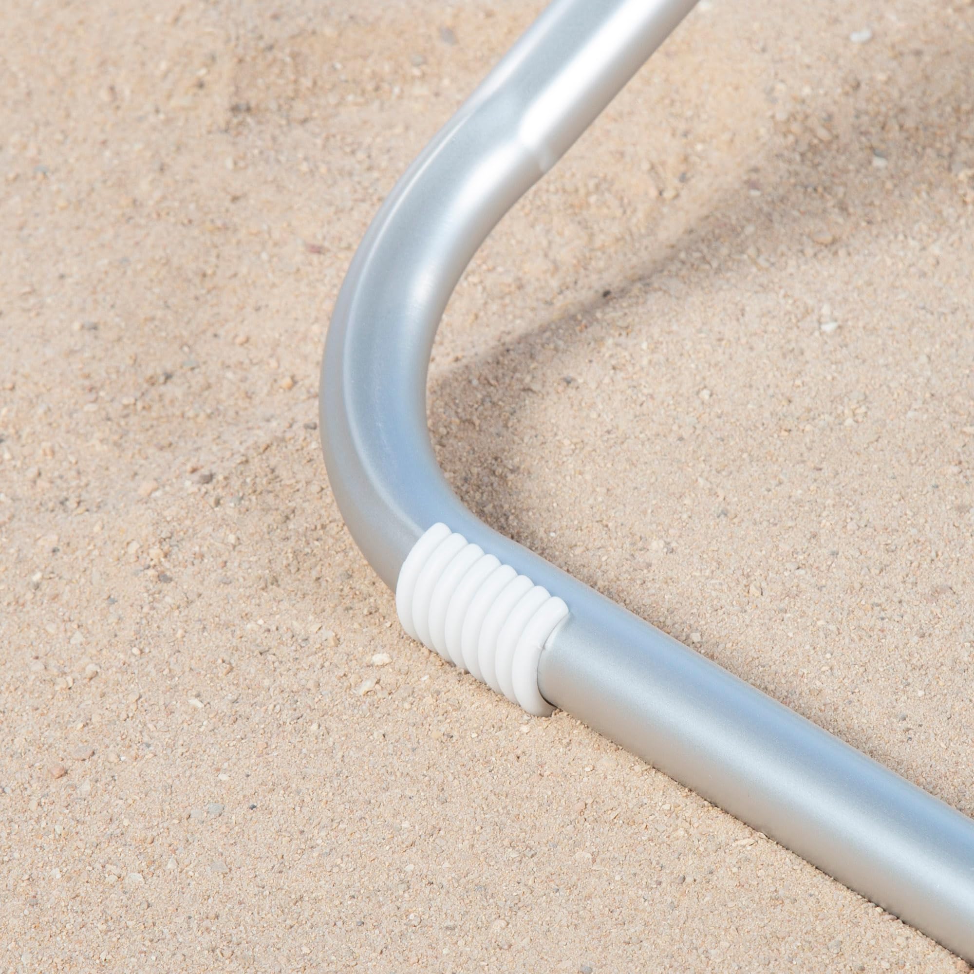 AKTIVE Carrello sdraio da spiaggia, 62x117x62 cm, 2 in 1, Include ombrellone rimovibile, Cuscino imbottito, Tasca in rete, Telaio in alluminio, Tessuto in poliestere