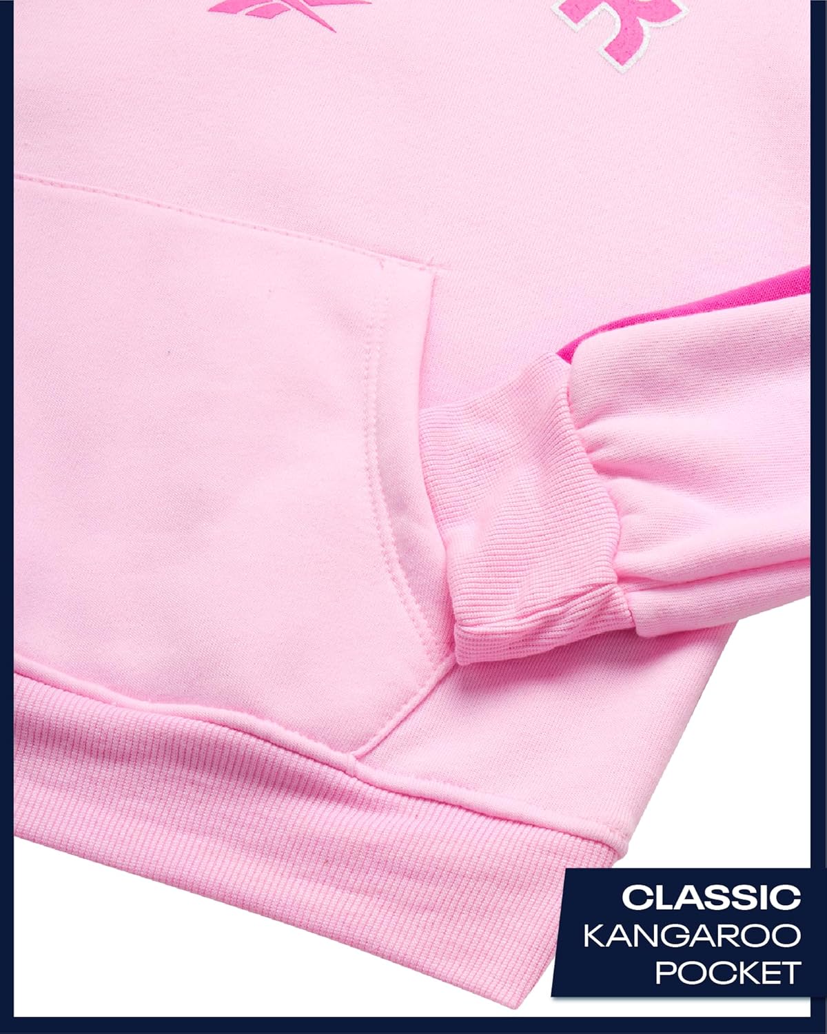 Reebok Girls Jogger Set - 2 Piece Matching Sweat Set with Pullover Hoodies and Athletic Joggers for Girls Pink 8 image 4 of 7 B0D33X4XTM