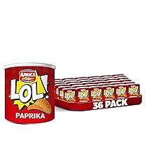 AMICA Chips | LOL Paprika, Patatine al Gusto Paprika, Tubo Rigido, Croccantezza Perfetta, 36 Pezzi x 45 gr