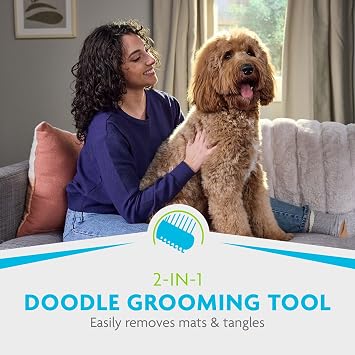 FURminator 2-in-1 Doodle Grooming Tool for Dogs Susceptible to Matting