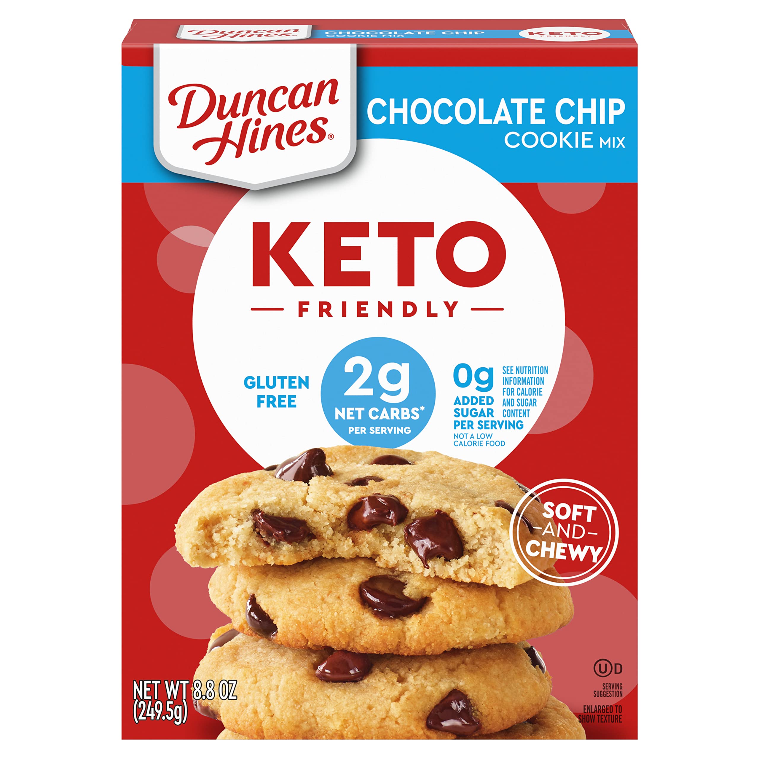 Amazon.com : Duncan Hines Keto Friendly Chocolate Chip Cookie Mix, 8.8 oz :  Grocery & Gourmet Food