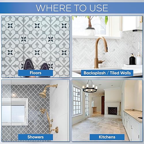 Miniatura 4 de AQUA-X Sellador de lechada de 16 onzas, sellador de lechada transparente y azulejos, acabado natural, grado profesional, interior y exterior, secado