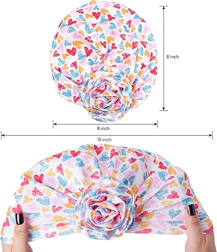 Miniatura 4 de Red by Kiss Turbante con nudo superior preatado para niños, turbante africano de elastano suave, ropa elástica para la cabeza, envoltura