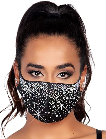 Leg Avenue Womens Rhinestone Fashionable Face Mask