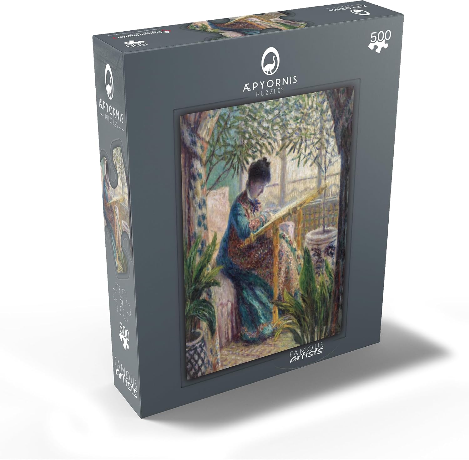 MyPuzzle Madame Monet Embroidering 1875 By Claude Monet - Premium 500 Piece Jigsaw Puzzle for Adults
