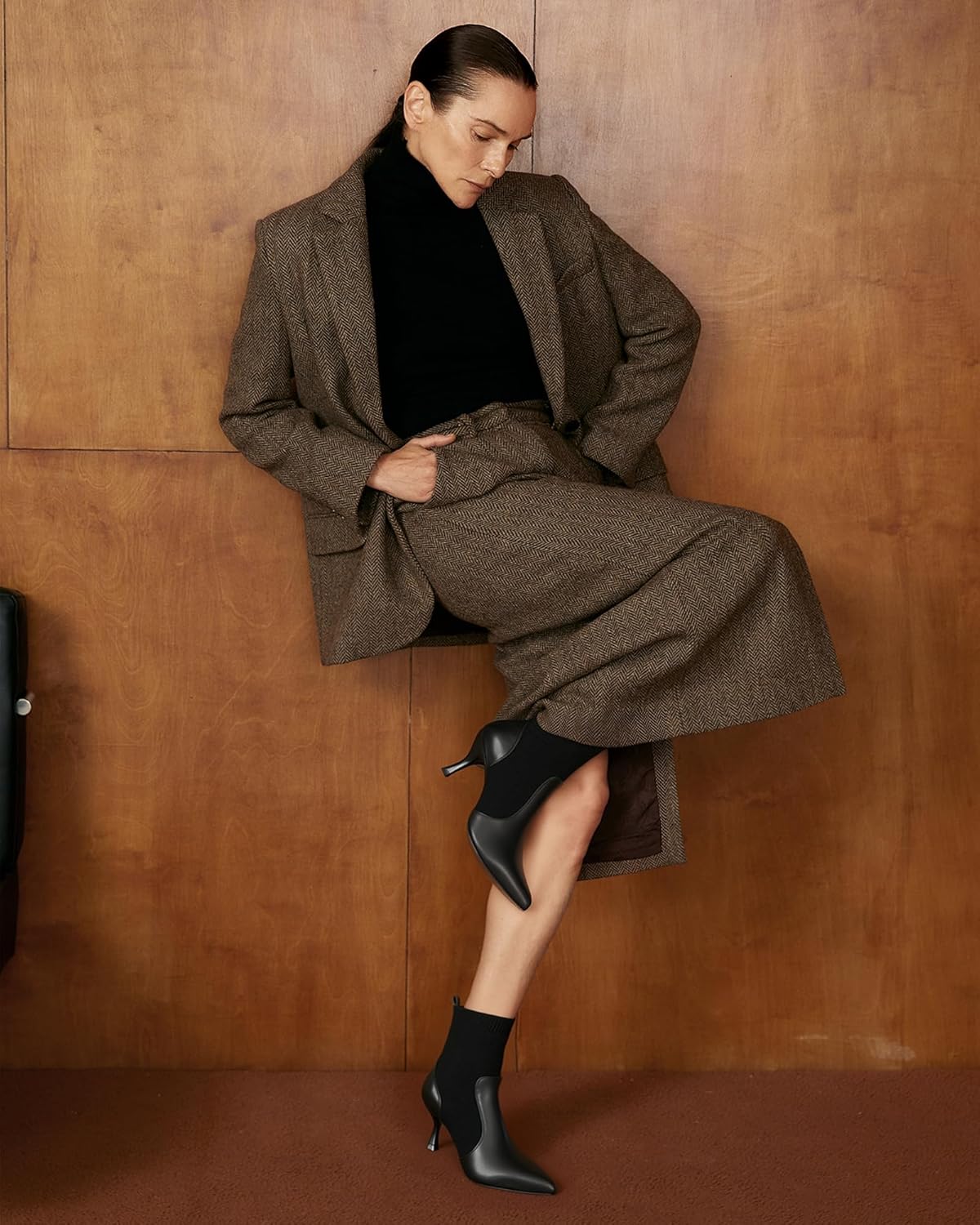 NEWBELLA COSY Women's Pointed Toe Ankle Boots - Elegant Stiletto Heel Booties, Warm Winter Boots for Fall & Winter Fashion - Image 2