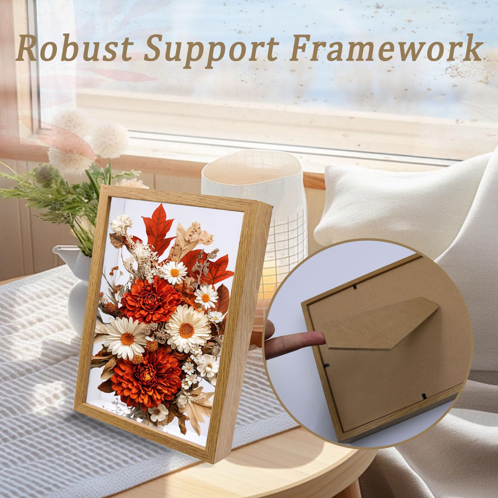 Cadre Profond avec Vitre pour Objet 3d A4 Cadres Photo Profond À Remplir Facile À Réaliser soi Même Cadre Fleurs Séchées Pour les Bouquets de Mariage, les Souvenirs, les Décorations Diy