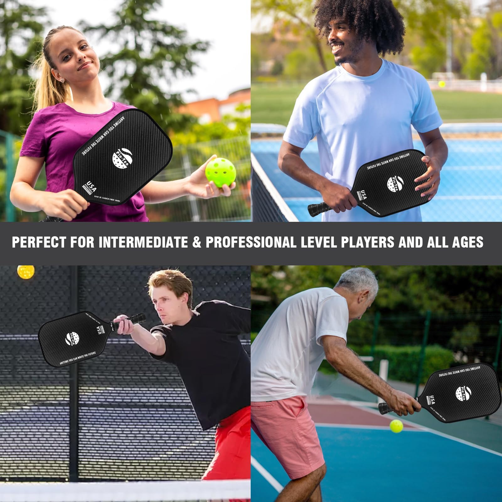 Amazon | Pic Ten ピックルボールパドル オリジナル 3K カーボン