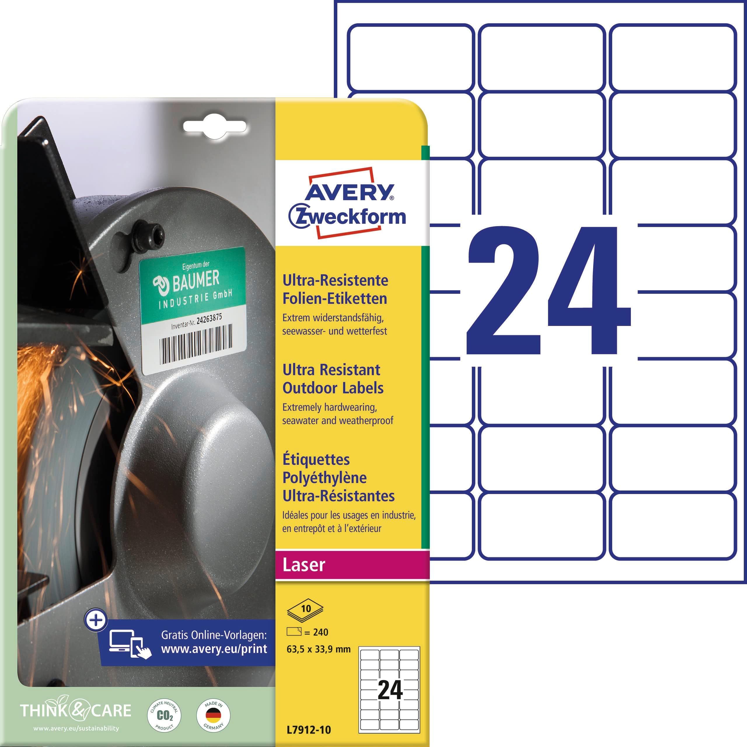 Avery AM001A3 Etiqueta Autoadhesiva Rectángulo Desmontable Transparente