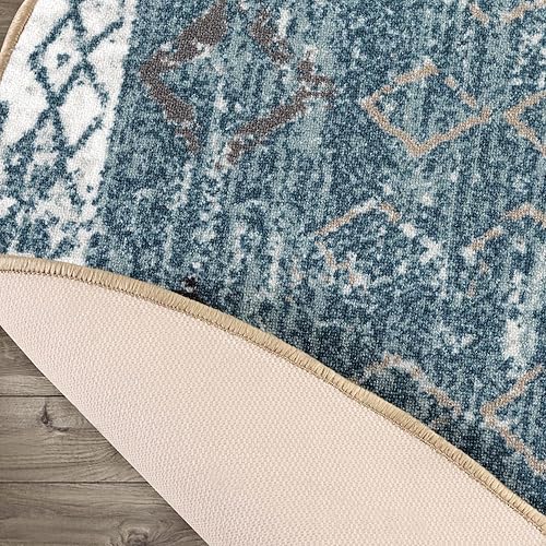 Miniatura 84 de Antep Rugs - Alfombras antideslizantes de 3 x 5 pies (antideslizante) con parte trasera de goma, de estilo antiguo, bohemio, marroquí y con pelo