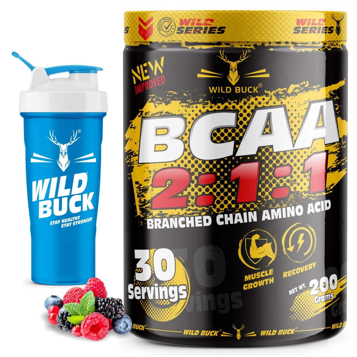 WILD BUCK BCAA Energy Drink for Workout Pre/Post Workout Supplement