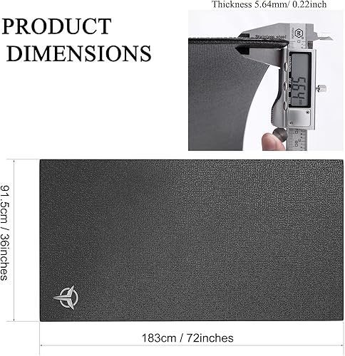 Miniatura 9 de GEWAGE Tapete de bicicleta de 31.5 x 59 pulgadas, tapete de bicicleta estacionario para ejercicio en suelo de madera dura, tapete de entrenamiento