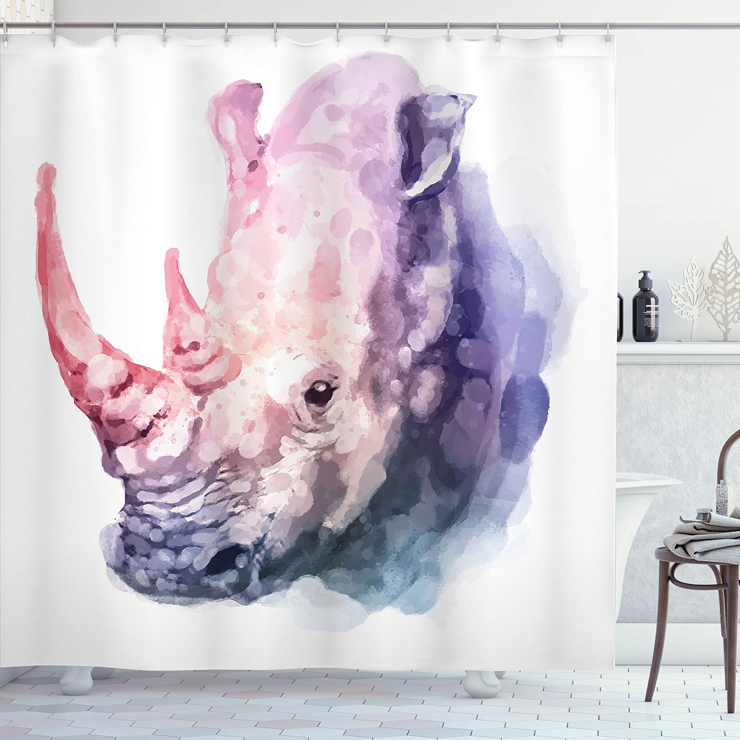 Ambesonne Daffodil Shower Curtain, Daffodils Under Vibrant Tree Branch Leaves Spring Petals Seasonal Foliage Theme, Cloth Fabric Bathroom Decor Set with Hooks, 69" W x 70" L, Green Yellow