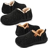 Men's Slippers Warm Bedroom Memory Foam House Shoes Slip-On for Indoor Outdoor Winter