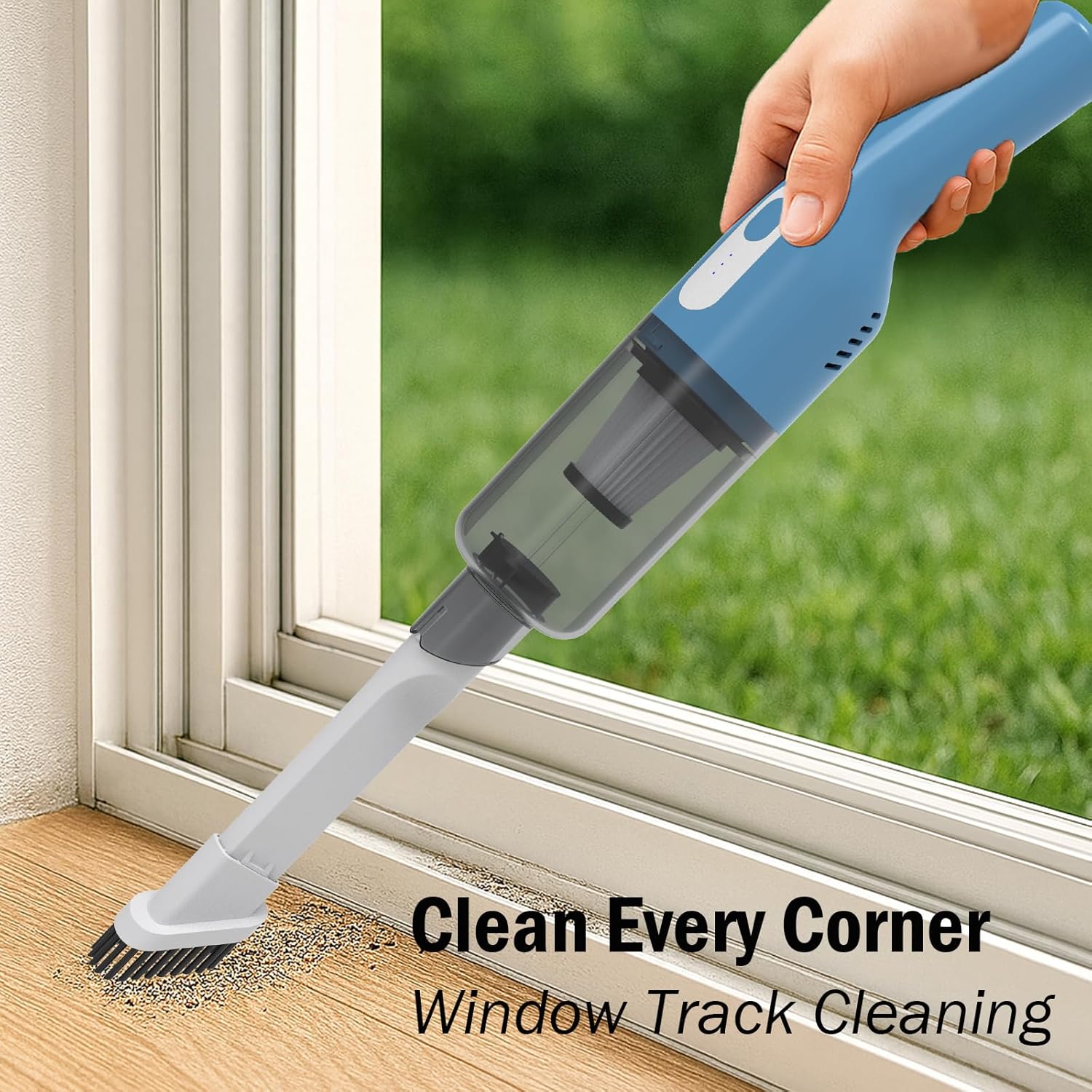 catsMeow Cordless Handheld Vacuum, Lightweight Portable Car Vacuum Cleaner with Crevice & Brush Tools, USB-C Rechargeable, Ideal for Cars, Quick Cleanups & Tight Spaces