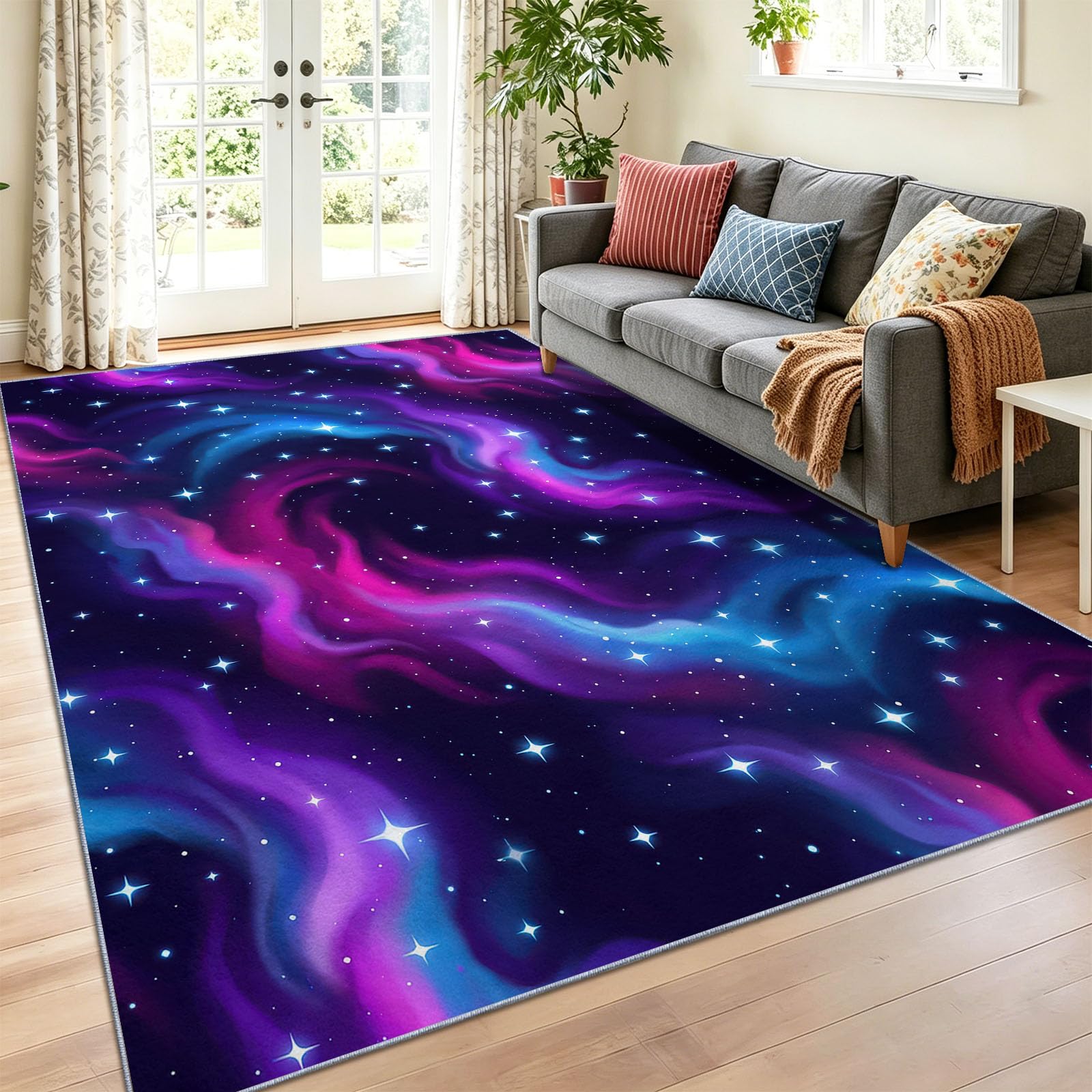 Tapis 120 x 170 cm Style Onirique Lavable Coloré