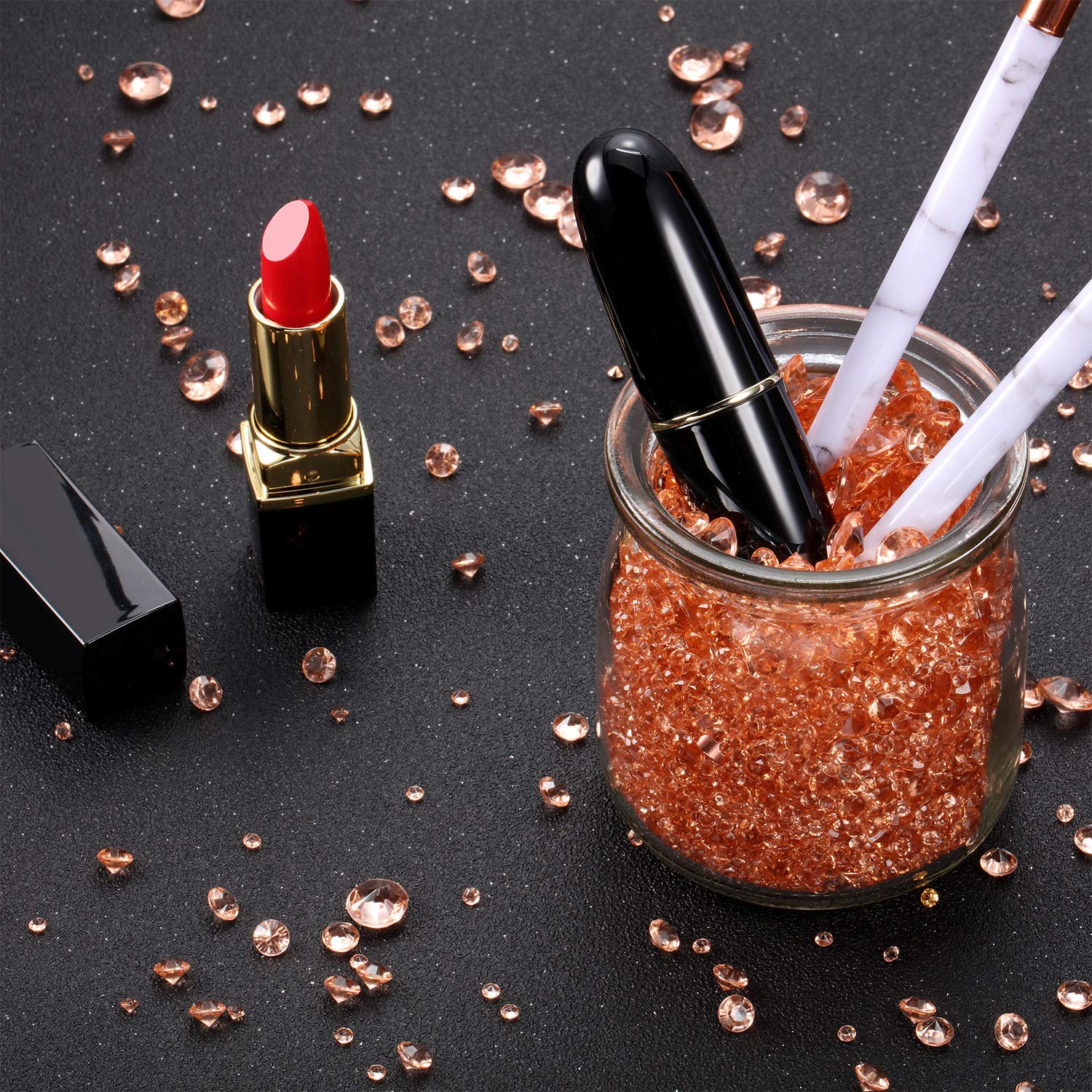 14000 Stück Acryl-Diamanten In Roségold – 3mm Große Kristalle Als Tischstreuung Für Hochzeiten, Partys & Deko