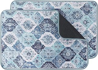 IEUUMLER 2 Stück Welpenunterlagen Waschbar für Hunde, Wiederverwendbar und Schnell Absorbierend PIPI Matten Trainingseinlagen für Laufstall/Autositz/Sofa EU011 (Blau, 60x45cm-2pcs)
