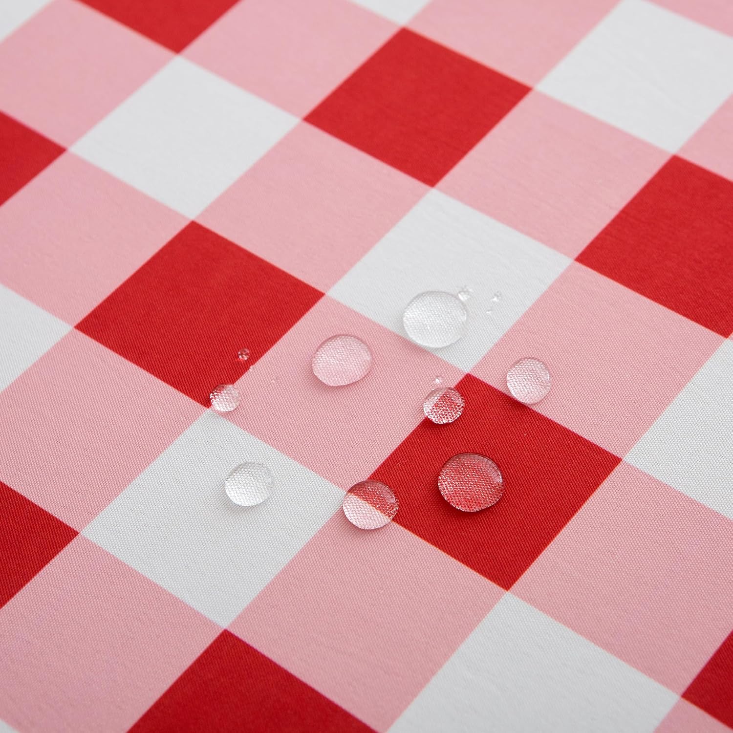 Red Checkered Tablecloth 60x102 Inch Red and White Buffalo Plaid Gingham Rectangle Table Cloth - Oblong Polyester Table Cover Reusable Waterproof Wipeable for Holiday Party Picnic Dinning - Image 7