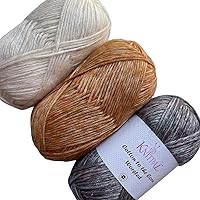 Vista 25 de Cotton to The Core - Hilo de algodón de peso worsted para ganchillo y tejer, paquete de 3 (654 yardas / 300G / 10.58 oz), patrones gratuitos, apto