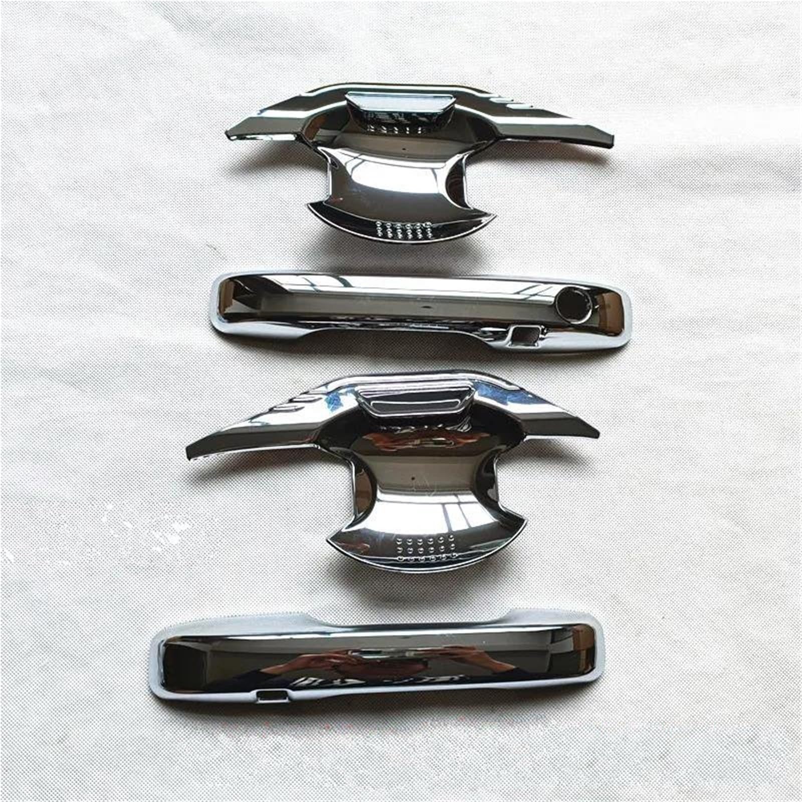KJHOPY Door Handle Bowl Cover Trim Plastic Carbon Fiber Accessories for HRV for Vezel 2022 2023 2024 2025(Fornt RHD Chrome Chrome)