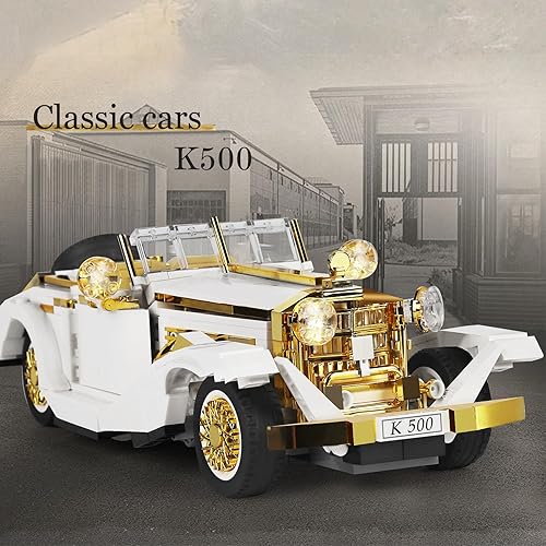 Miniatura 6 de Mould King MOC - Kit de modelo de automóvil clásico 10003, juego de bloques de construcción de automóvil vintage, regalo para niños a partir de 8