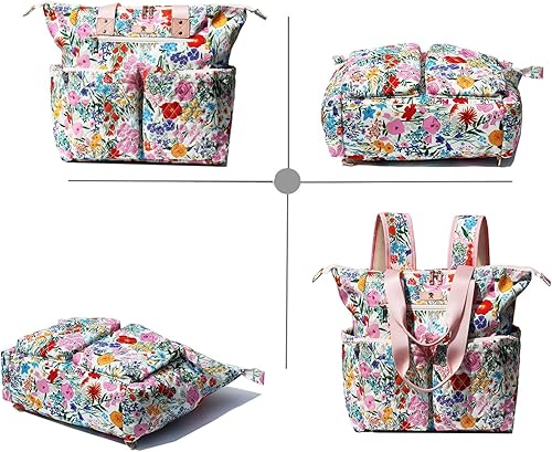 Miniatura 7 de Bolsa de pañales Totepack Mochila 2 en 1 para mujer, multifuncional, de gran capacidad, con bolsillos aislados, viaje