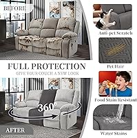 Vista 231 de Fundas 100% impermeables para sofá reclinable seccional, fundas para sofá reclinable en forma de L, funda para sofá seccional de esquina