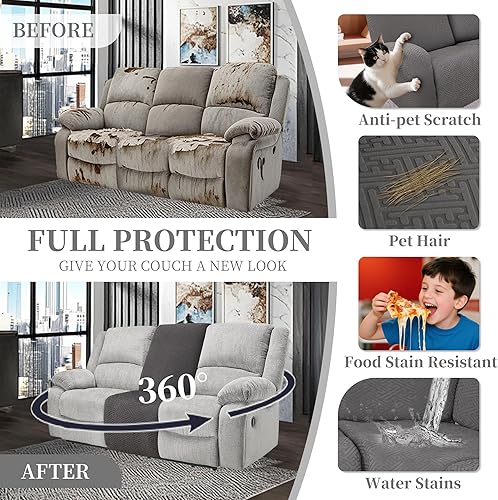 Miniatura 231 de Fundas 100% impermeables para sofá reclinable seccional, fundas para sofá reclinable en forma de L, funda para sofá seccional de esquina en forma de