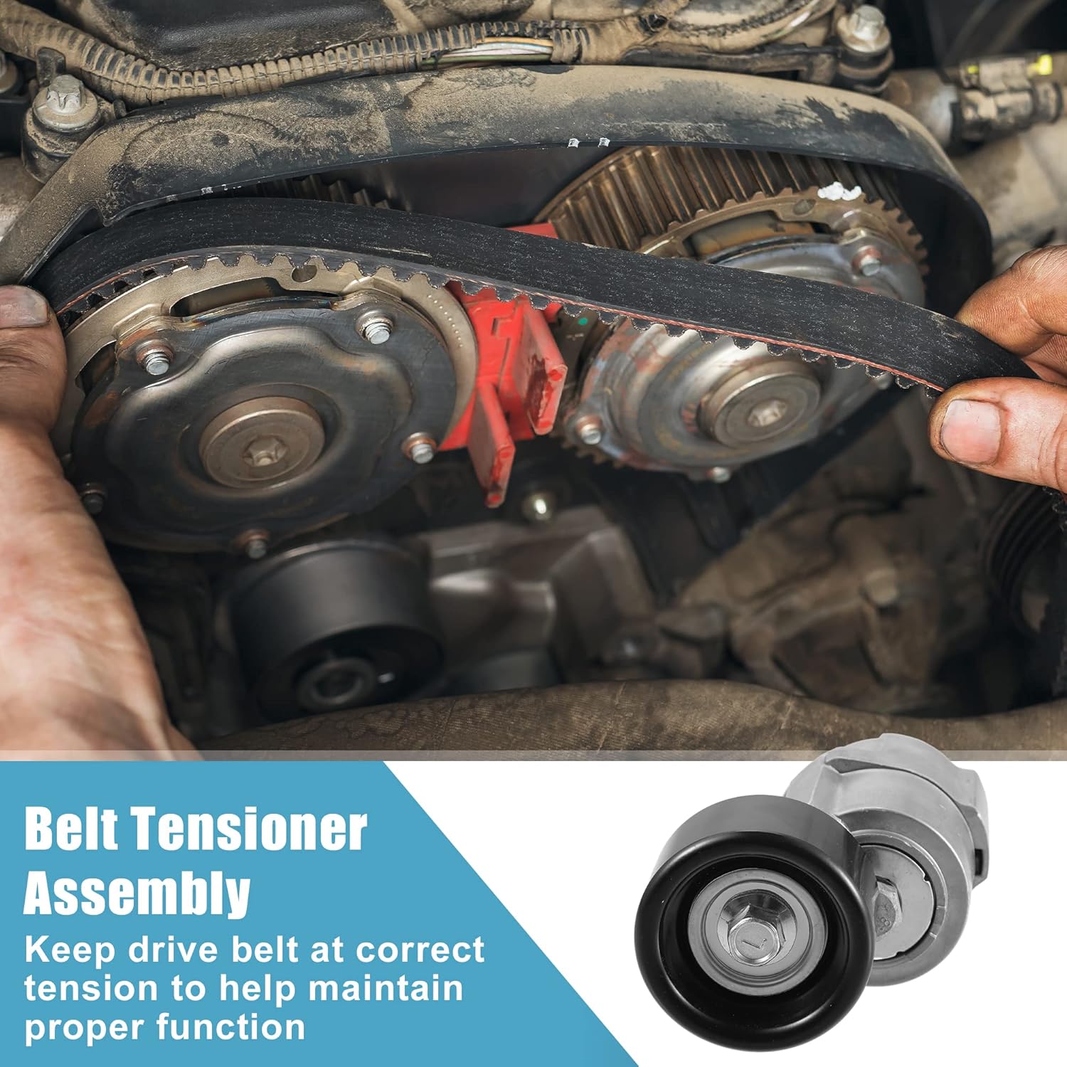 X AUTOHAUX Belt Tensioner Pulley Assembly 2528125000 for Kia Optima 2006-2015 for Kia Magentis 2007-2010 Serpentine Tensioner