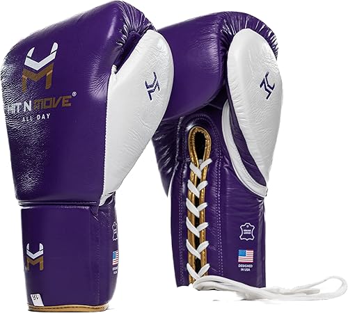 Miniatura 10 de HIT N MOVE Guantes de Boxeo All Day Pro Balance para Sparring y Saco con Cordones, Guantes de Boxeo para Hombres, Equipo de Boxeo, Guantes de Rojo
