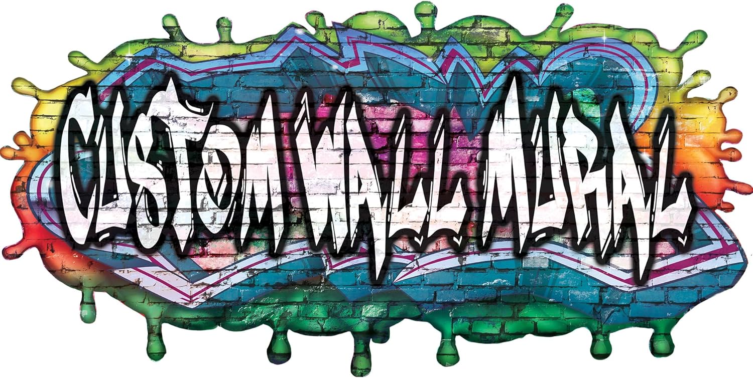 Custom 3D Graffiti Name Wall Decal, Personalized Vinyl Art Decor, Removable Game Room Sticker, Peel and Stick Wall Mural (Medium)