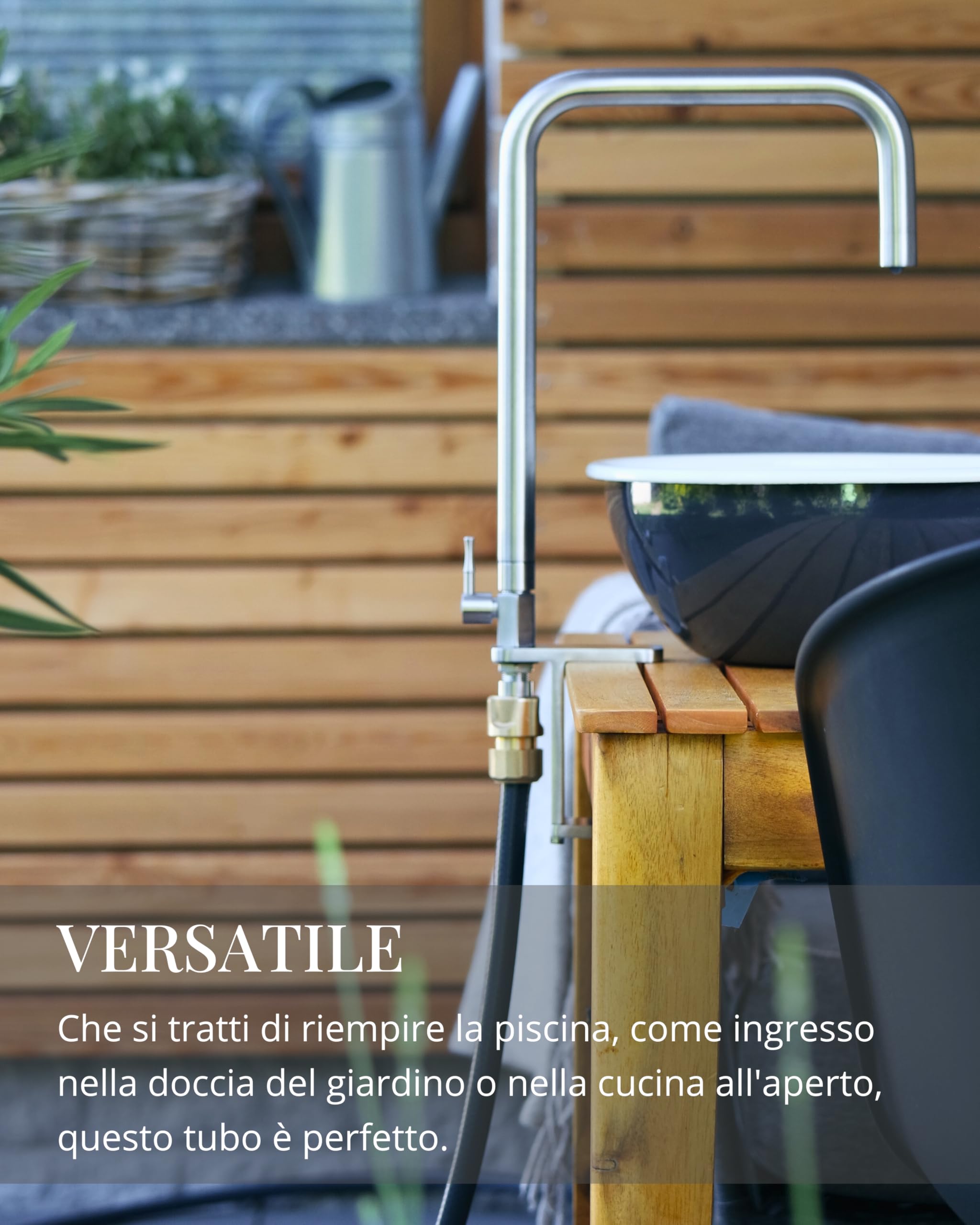 LIVLIG Tubo per Acqua 10 m 1/2 Pollice con raccordi, Tubo per Acqua Dolce per Campeggio, Cucina all'aperto o riempimento della Piscina, Tubo per Uso nel Settore dell'Acqua Potabile, Antracite