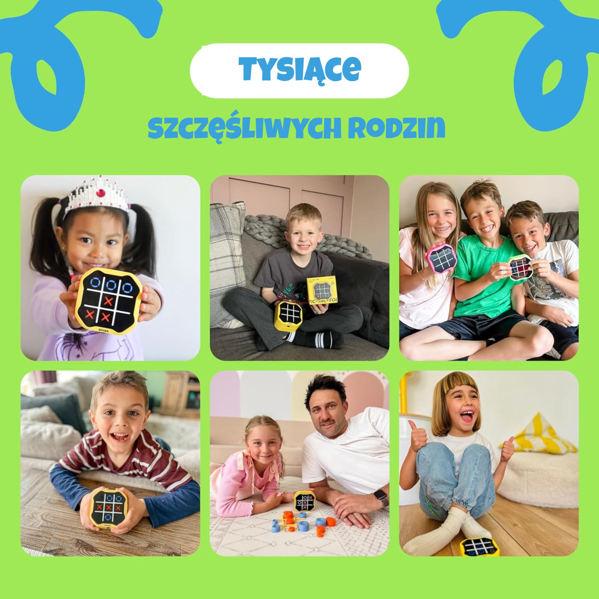 GiiKER Tic Tac Toe Bolt Game, przenośna konsola do gier logicznych 3 w 1, przenośne gry podróżne dla edukacji i rozwoju pamięci, prezenty urodzinowe dla wszystkich grup wiekowych (zielony)