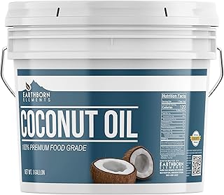 Earthborn Elements Coconut Oil (1 Gallon), Non-Hydrogenated, Food Grade, Always Pure