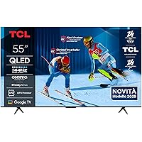TCL 55T8C TV QLED 4K HDR Ultra HD da 55'', QLED TV con tecnologia Google TV (Dolby Vision e Atmos)
