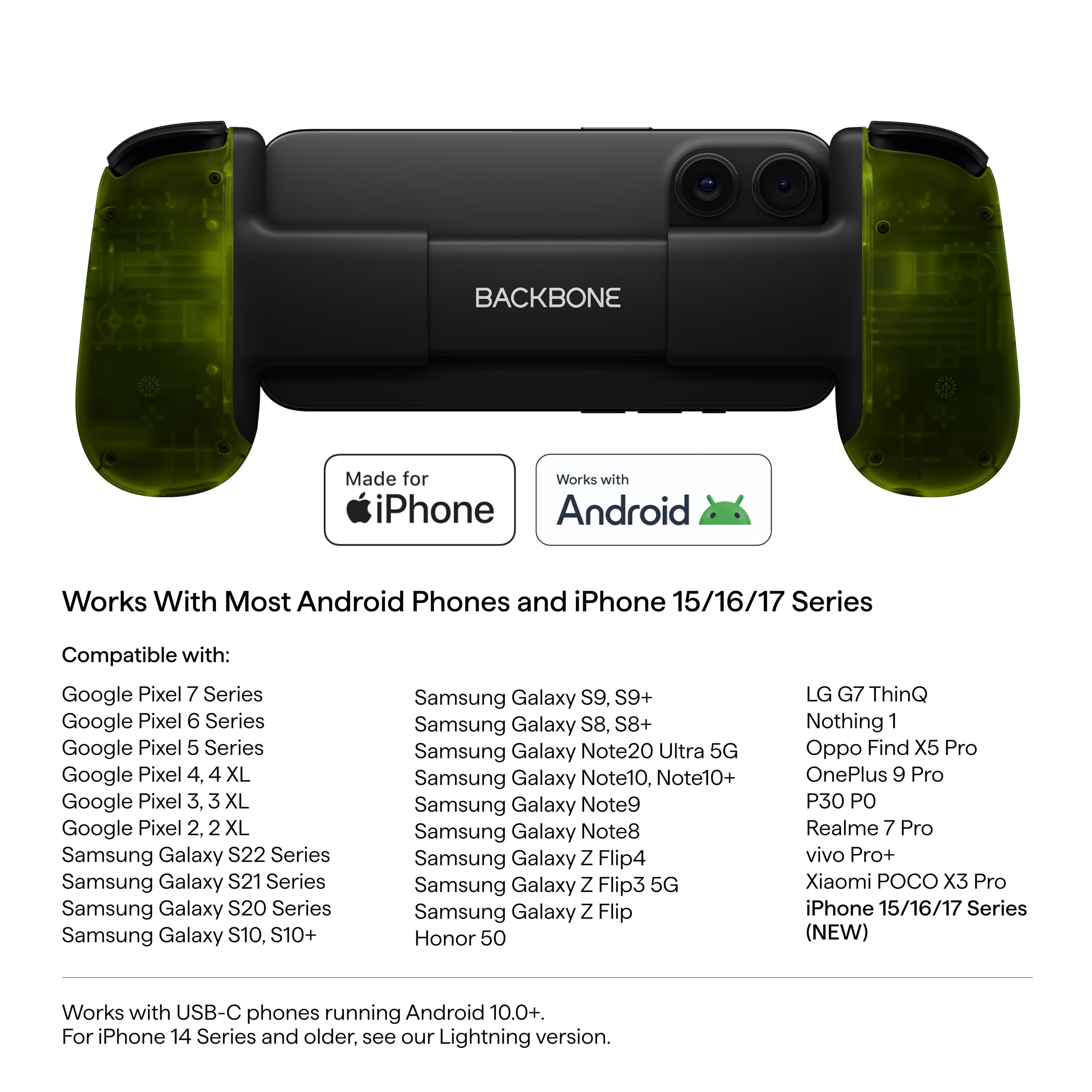 Manette Backbone One Android – Noire – Compatible Xbox Et Cloud Gaming