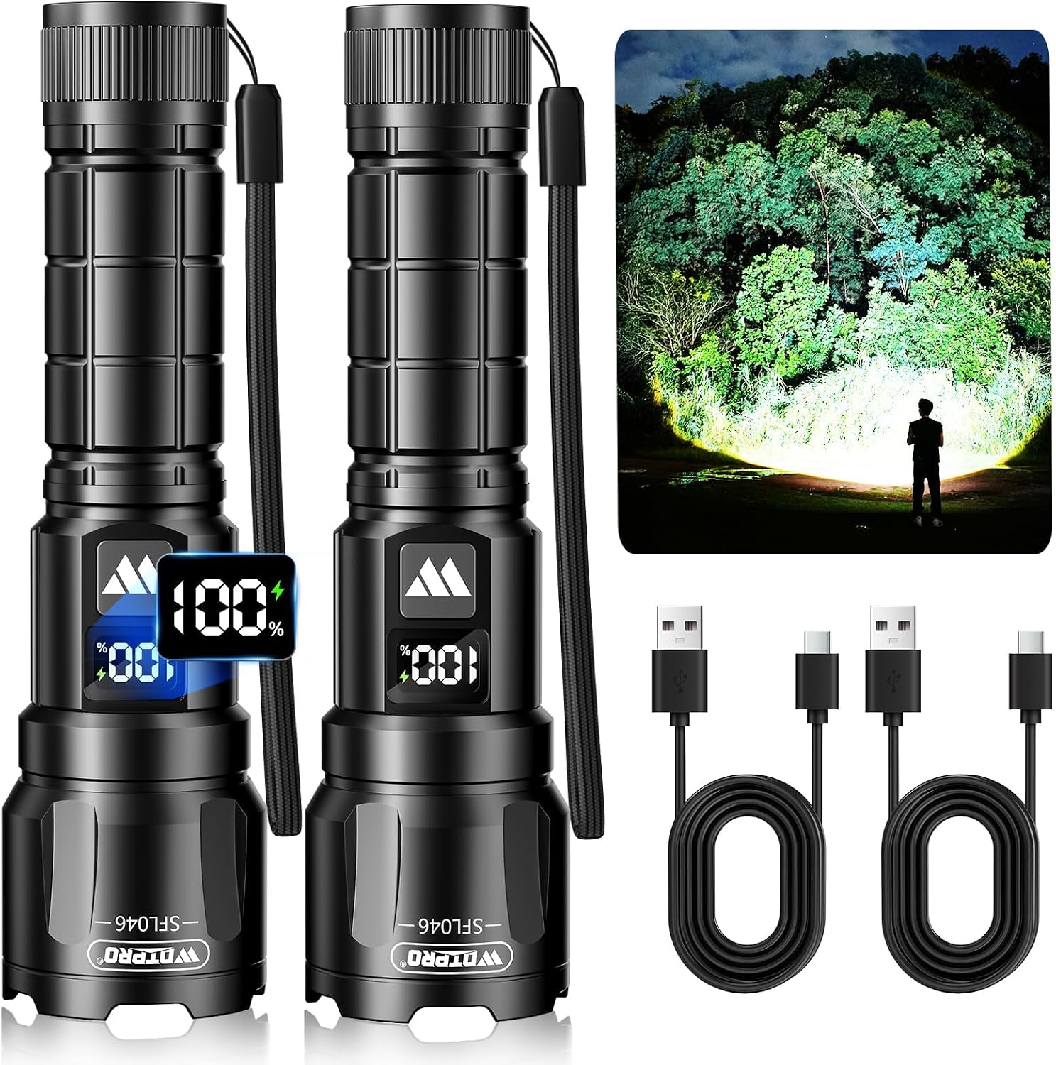 Wdtpro LED Rechargeable Flashlights