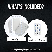 Vista 3 de Elevador de sensor para Ring Elevador de sensor de contacto de alarma de 2ª generación Espaciador de alarma con adhesivo 3M - Sensor/imán